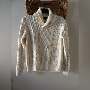 J. Crew Ivory Rope knit Sweater